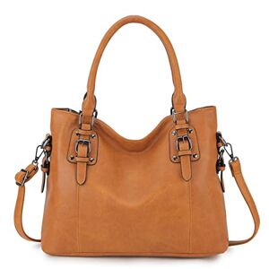 Mayblosom Hobo Bag For Women,Faux Leather Ladies Handbag Fashion Shoulder Bag With Adjustable Strap (Yellow)