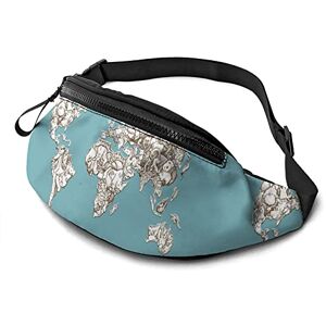 Bf635c4r80bd Animals Map Fanny Pack Fashion Waist Bag