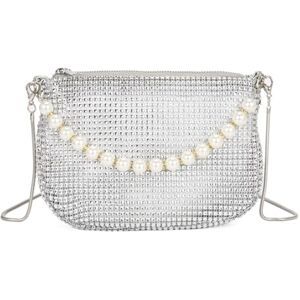 Shntig 2024 New Evening Bag For Girl Women Rhinestone Pearl Handle Shoulder Bag Party Banquet Wedding Clutch Handbag Chain Bag