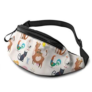 Bf635c4r80bd Cartoon Animals and Birds Waist Bag with Adjustable Strap Hip Bum Bag for Man Women Outdoors Sports Running Gym Traveling