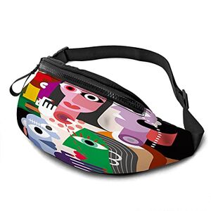 Bf635c4r80bd Large Family Casual Waist Bag for Men Woman Abstract Five Kinfolk Person Portrait Plain Relations Art Durable Fanny Pack Enjoy Sport Hiking Running Cycling Outdoor