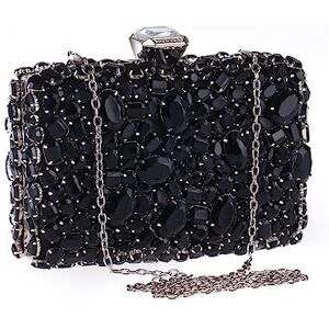 Yihanss Small Square Bag With Diamonds Evening Bag Outside Single Clutch Party Bag For Women (Color : D, Size : Talla �nica)