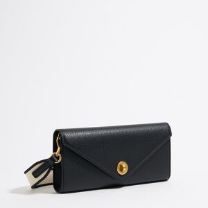 BIMBA Y LOLA Mini black leather flap bag BLACK UN adult