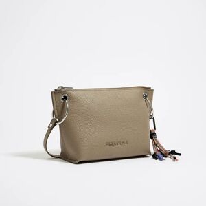 BIMBA Y LOLA Medium taupe leather trapezium bag TAUPE UN adult