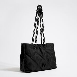 BIMBA Y LOLA Medium black padded nylon shopper bag BLACK UN adult