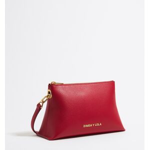 BIMBA Y LOLA Small red leather trapezium bag RED UN adult