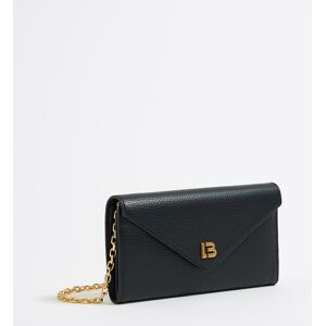 BIMBA Y LOLA Mini black leather flap bag BLACK UN adult