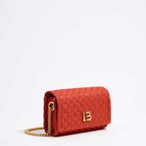 BIMBA Y LOLA Mini coral plaited nylon flap bag CORAL UN adult