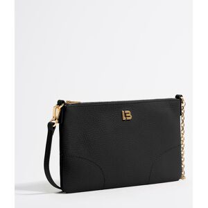 BIMBA Y LOLA Black leather mini crossbody bag BLACK UN adult