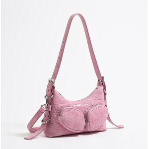 BIMBA Y LOLA Mini pink leather Pocket slouch bag PINK UN adult