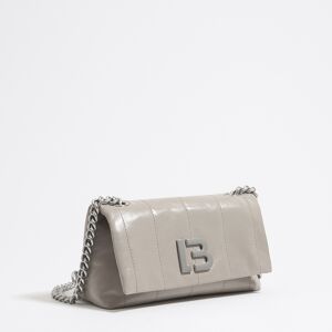 BIMBA Y LOLA Small gray-green leather flap bag GREENISH GREY UN adult