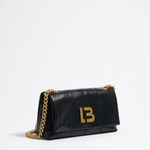 BIMBA Y LOLA Small black leather bag flap BLACK UN adult