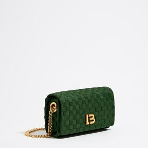 BIMBA Y LOLA Mini green plaited nylon flap bag GREEN UN adult