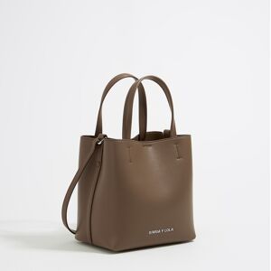 BIMBA Y LOLA Small dark taupe leather Chihuahua bag DARK TAUPE UN adult