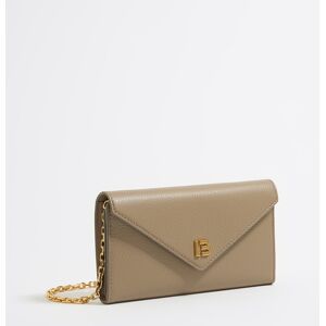 BIMBA Y LOLA Taupe leather mini flap bag TAUPE UN adult