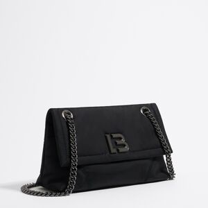 BIMBA Y LOLA Medium black nylon flap bag BLACK UN adult