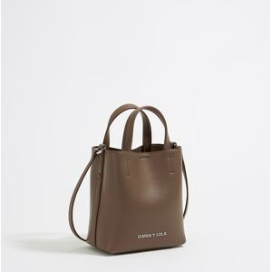 BIMBA Y LOLA Mini dark taupe leather Chihuahua bag DARK TAUPE UN adult