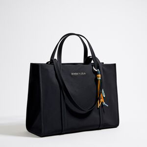 BIMBA Y LOLA Large black nylon shopper bag BLACK UN adult