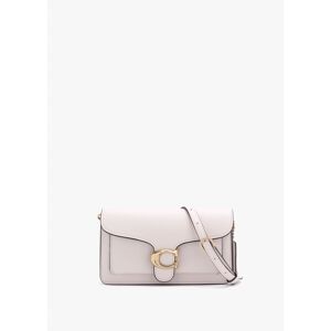 COACH Tabby Chalk Leather Chain Clutch Bag Size: One Size, Colour: Whi - female