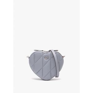 COACH Heart Quilted Grey Blue Leather Cross-Body Bag Size: One Size, C - female