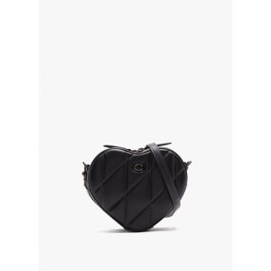 COACH Heart Quilted Black Leather Cross-Body Bag Size: One Size, Colou - female