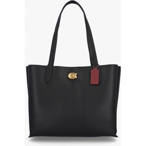 COACH Willow Black Leather Tote Bag Size: One Size, Colour: Black Leat - female