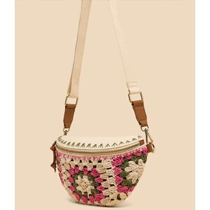 White Stuff Sebby Mini Crochet Sling Bag Natural Multi