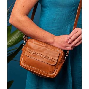 Brown Small Leather Crossbody Bag   Brianne Moshulu