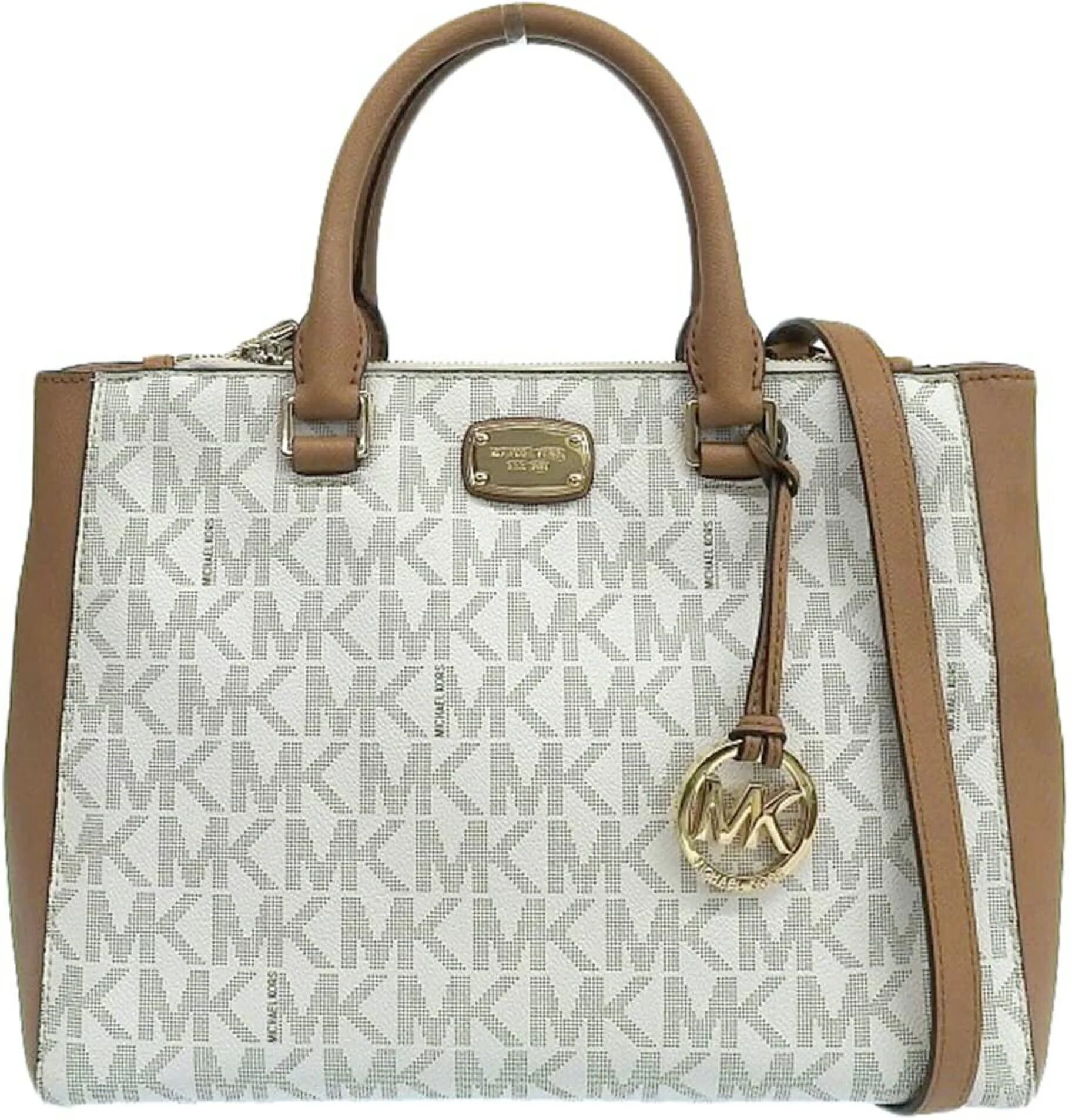 Michael Kors Bag Handbag Shoulder Ivory Brown