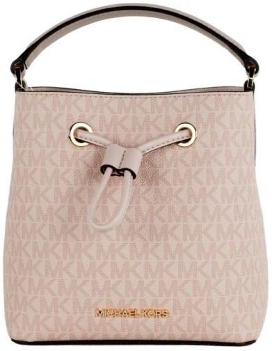 Michael Kors Suri Small Powder Blush Signature PVC Bucket Crossbody Women s Handbag multi