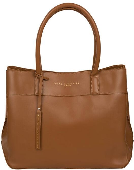 Pure Luxuries Womens 'Amesbury' Saddle Tan Vegetable-Tanned Leather Handbag - One Size