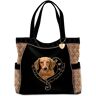 The Bradford Exchange Dog Lovers Designer Quilted Fabric Tote Bag with Paw Print Charm: Choose a Breed