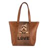 The Bradford Exchange Peek-A-Boo Pup Faux Leather Tote Bag: Choose Your Breed
