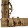 VEVOR Tactical Range Bag, 42 inch Tactical Double Firearm Bag, Soft Outdoor Tactical Case with Lockable Zipper, Portable Handle & Shoulder Strap, 3 Large Storage Pockets Tactical Range Case, Brown