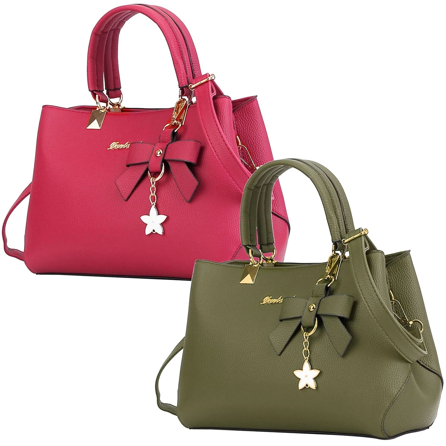 DailySale Womens Soft Leather Handbag Tote Shoulder Crossbody Bag