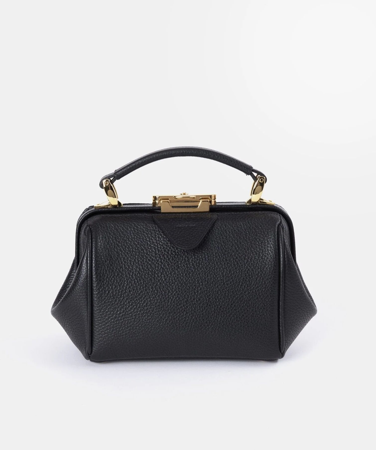 The Cambridge Satchel Company The Mini Sophie Leather Handbag Black Calf Grain Women'S