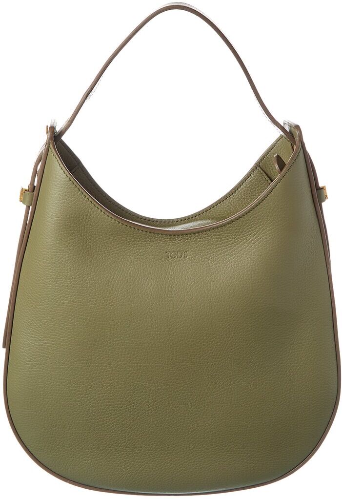 TOD's TODs Logo Leather Hobo Bag Green NoSize