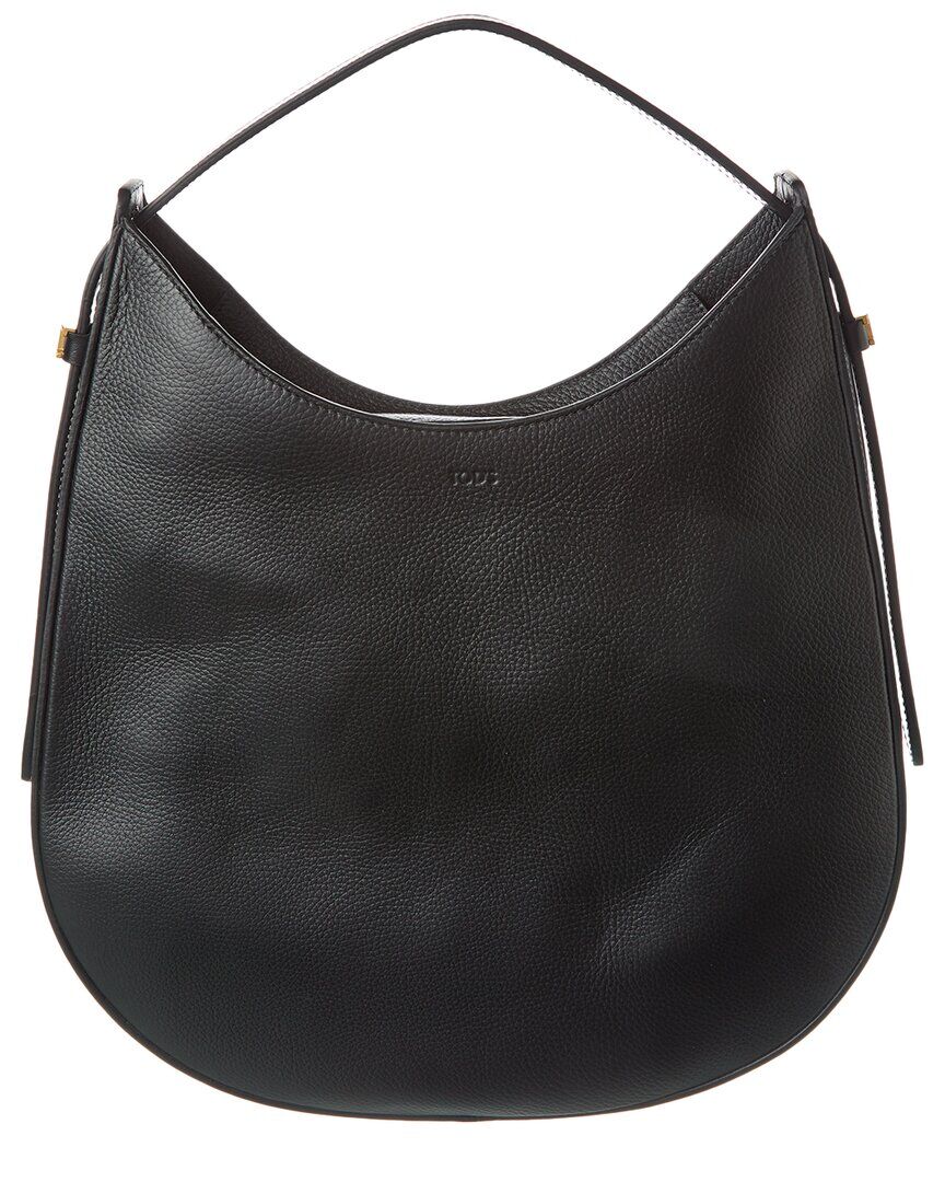 TOD's TODs Logo Leather Hobo Bag Black NoSize