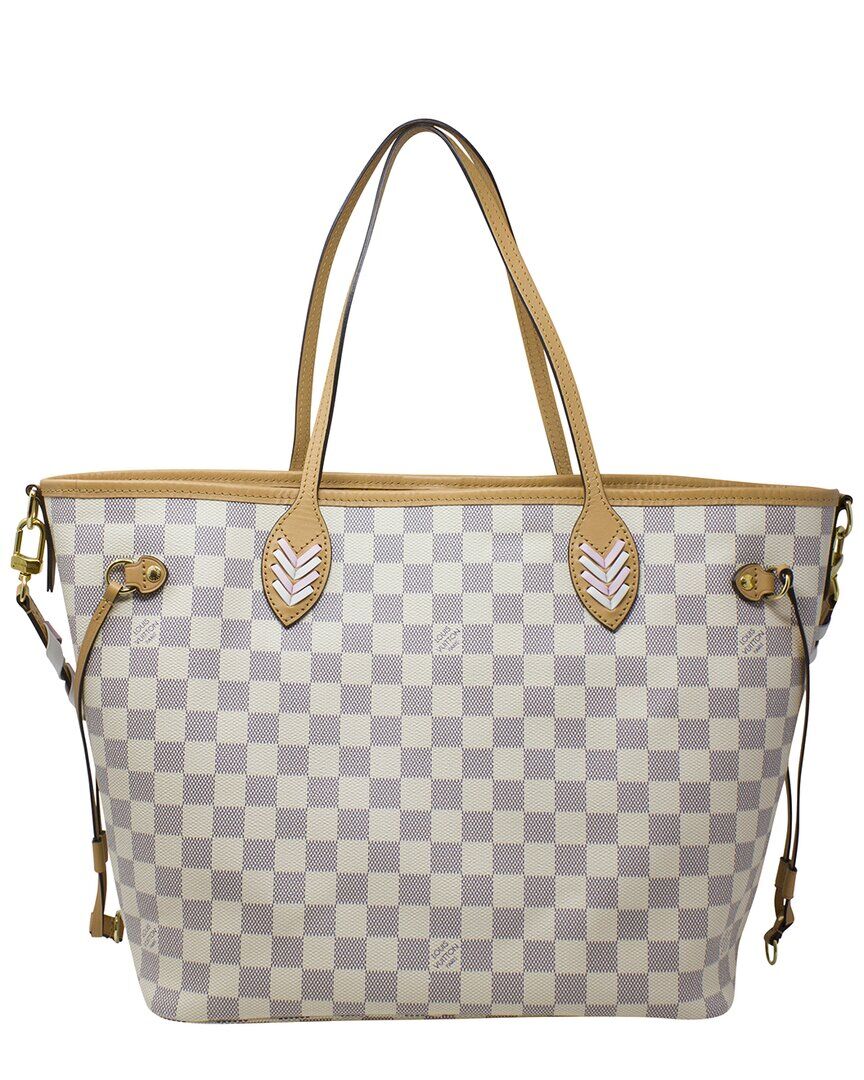 Louis Vuitton Limited Edition Orange Damier Azur Canvas Neverfull MM (Authentic Pre-Owned) NoColor NoSize