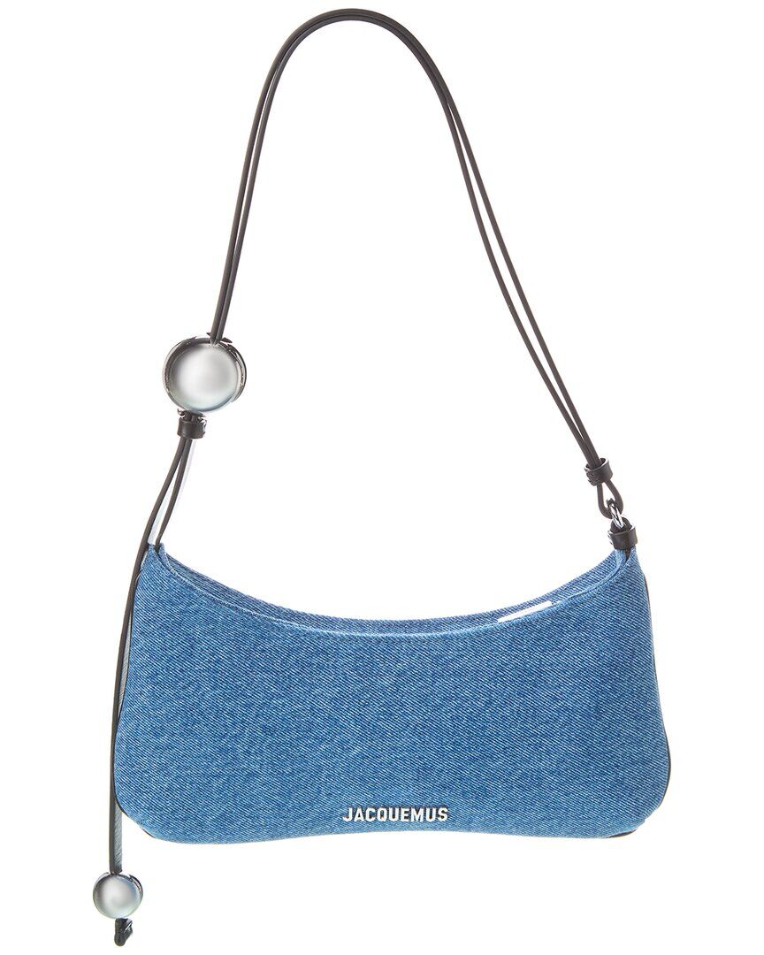 Jacquemus Le Bisou Perle Denim & Leather Hobo Bag Blue NoSize