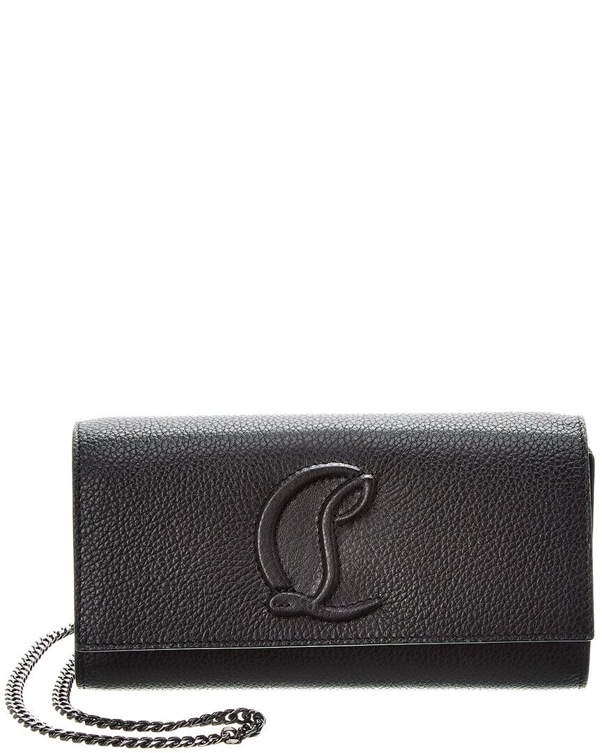 Christian Louboutin By My Side Leather Wallet On Chain Black NoSize