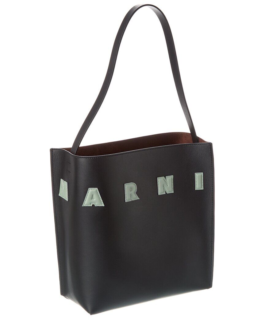 Marni Marini Museo Leather Hobo Bag Black NoSize