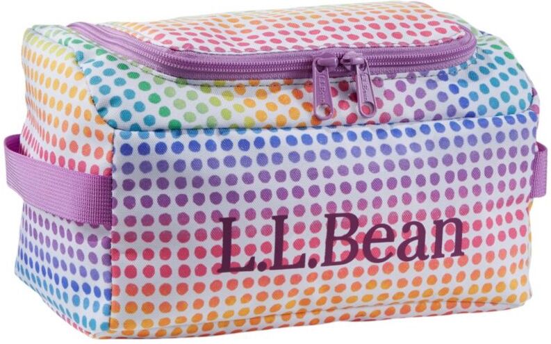 Kids' Personal Organizer Dopp Kit - Toiletry Bag Rainbow Dots, Polyester L.L.Bean