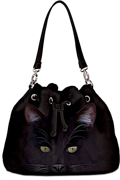 The Bradford Exchange MystiCool Cat Women's Cat-Themed Fleece Handbag