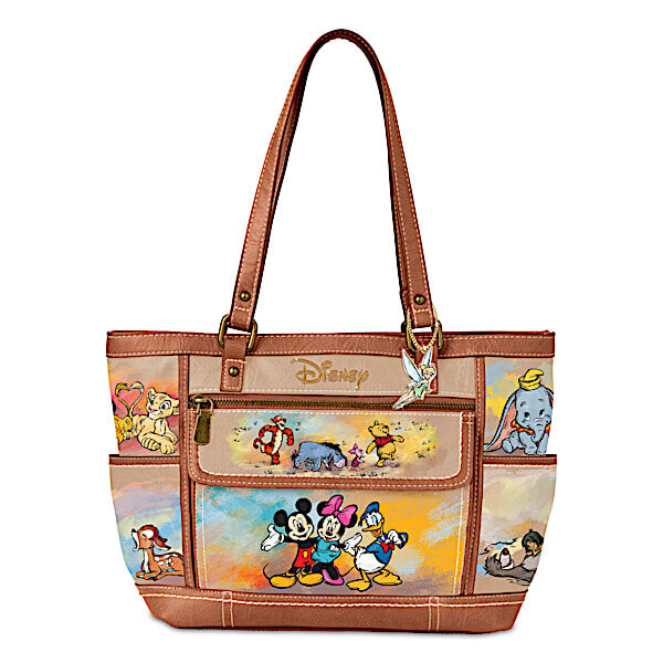 The Bradford Exchange Disney Designer-Style Handbag Featuring Over 20 Characters