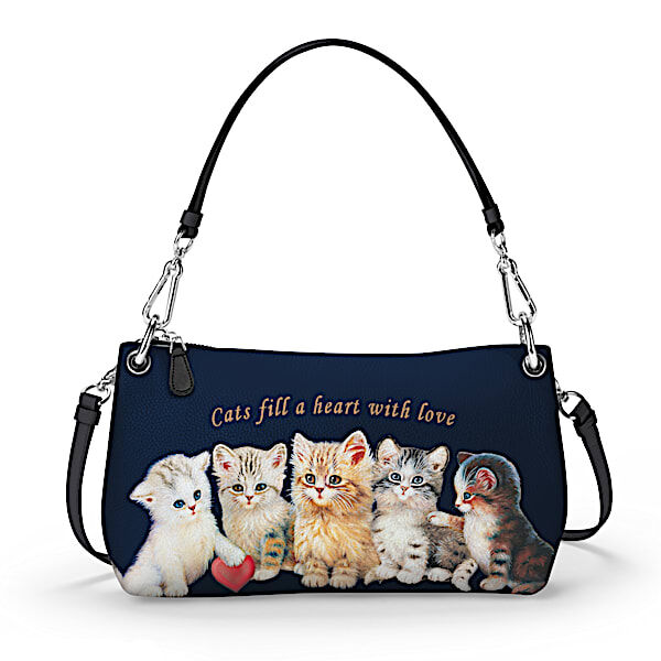 The Bradford Exchange Jrgen Scholz Cat Art Handbag: Wear It 3 Ways