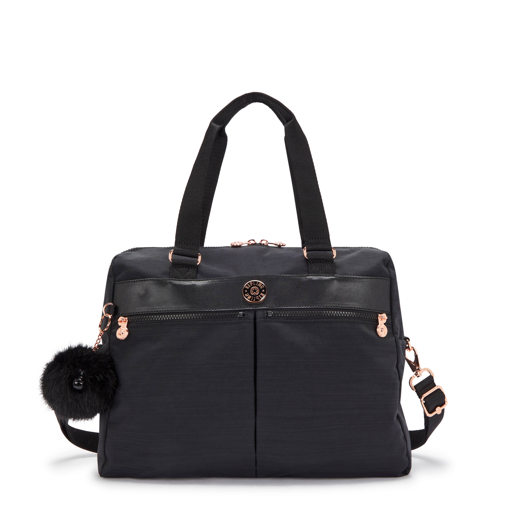 Kipling Valeria 15" Laptop Handbag Black Dazzle