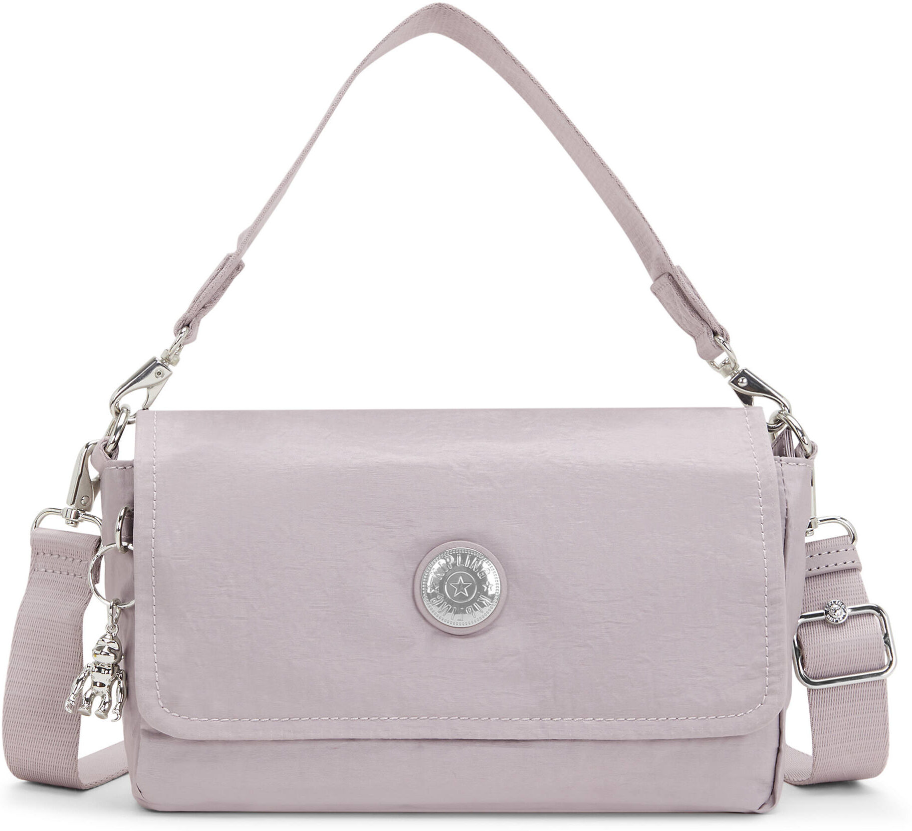 Kipling Aras Shoulder Bag Gleam Silver