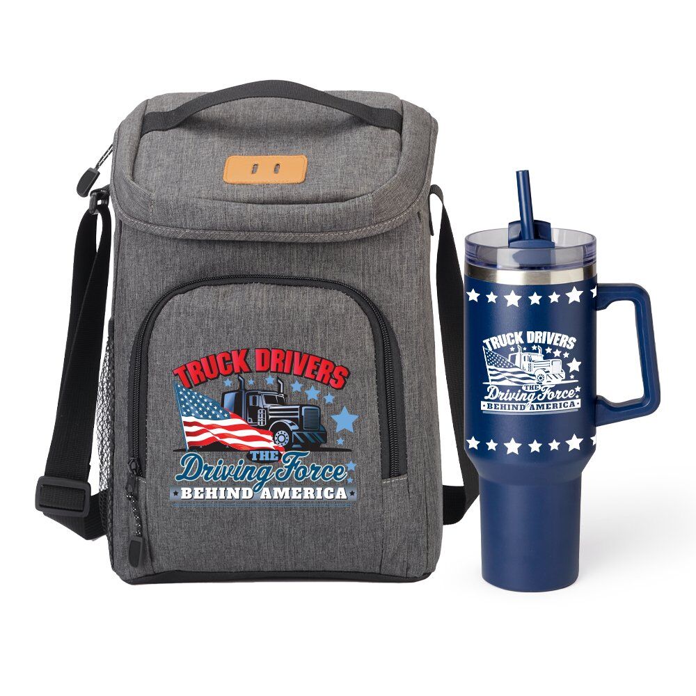 Positive Promotions 5 Truck Drivers: The Driving Force Behind America Devon Lunch/Cooler Bag & Biggie Tumbler Combo