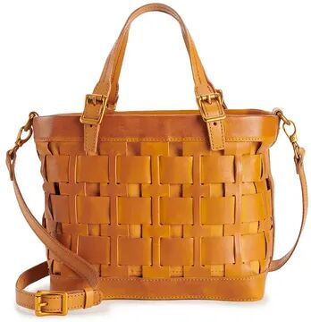 AmeriLeather Dorgon Latigo Leather Basket Handbag, Brown